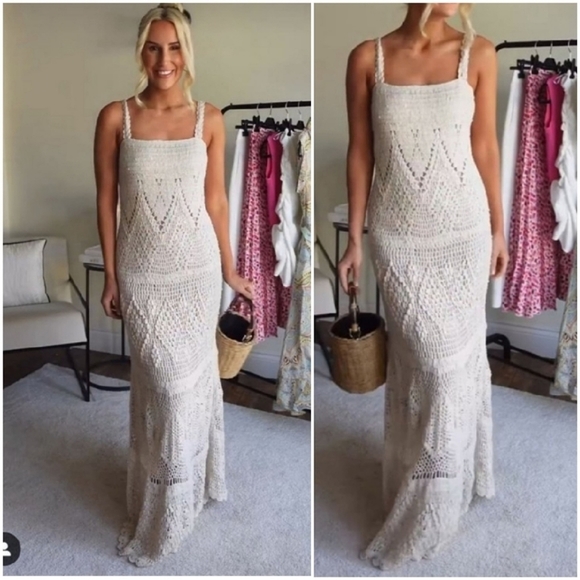 Zara Dresses & Skirts - NWT ZARA SEQUIN CROCHET KNIT LONG DRESS